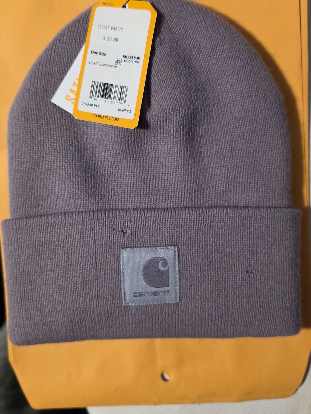 Carhartt Lavender Rib Knit Cuffed Beanie